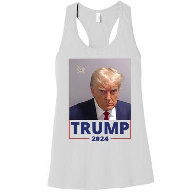 Trump Mugshot Trump 2024 Women's Racerback Tank