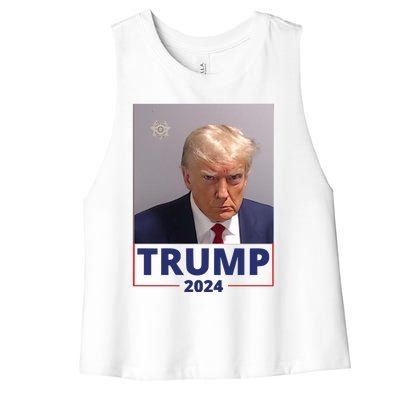 Trump Mugshot Trump 2024 Women's Racerback Cropped Tank