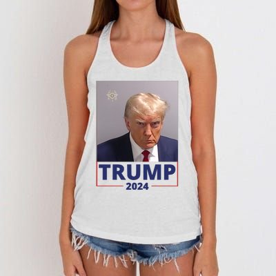 Trump Mugshot Trump 2024 Women's Knotted Racerback Tank