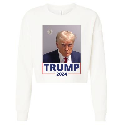 Trump Mugshot Trump 2024 Cropped Pullover Crew