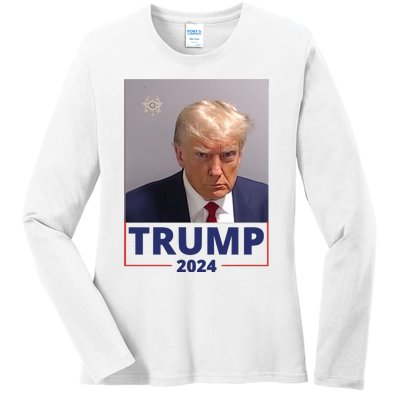 Trump Mugshot Trump 2024 Ladies Long Sleeve Shirt