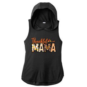 Thankful Mama Ladies PosiCharge Tri-Blend Wicking Draft Hoodie Tank