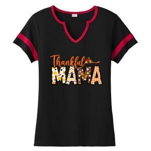 Thankful Mama Ladies Halftime Notch Neck Tee