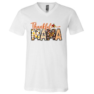 Thankful Mama V-Neck T-Shirt