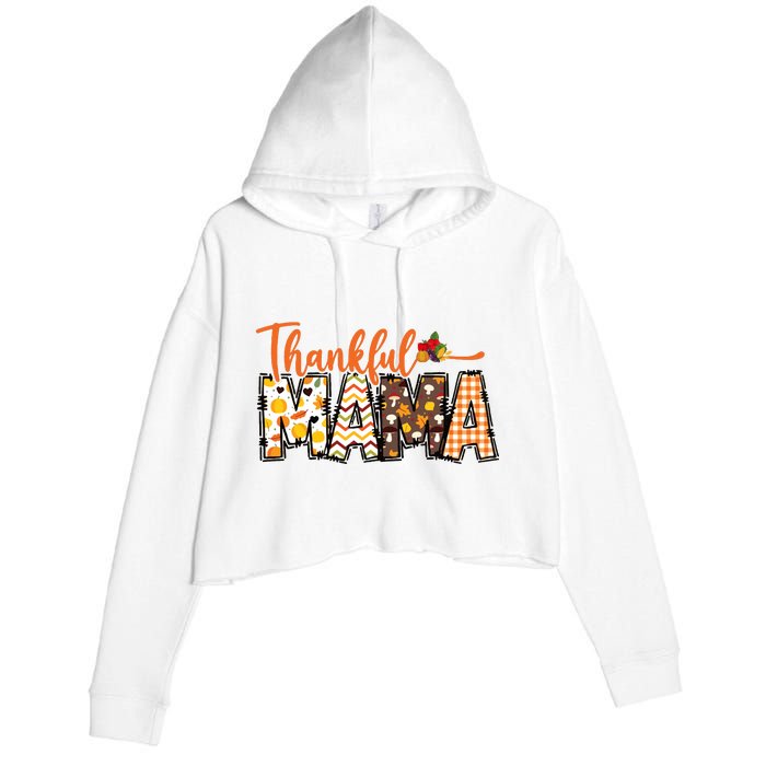 Thankful Mama Crop Fleece Hoodie