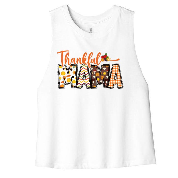 Thankful Mama Women's Racerback Cropped Tank