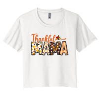 Thankful Mama Women's Crop Top Tee