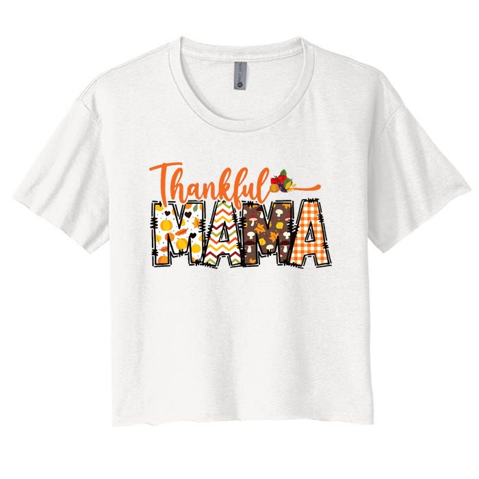 Thankful Mama Women's Crop Top Tee