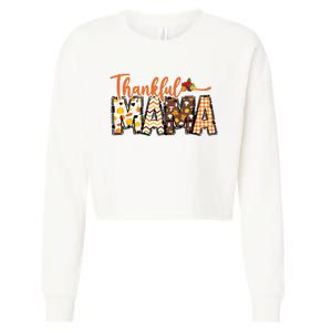 Thankful Mama Cropped Pullover Crew