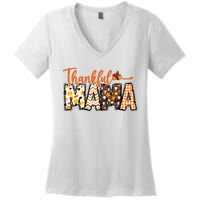 Thankful Mama Women's V-Neck T-Shirt