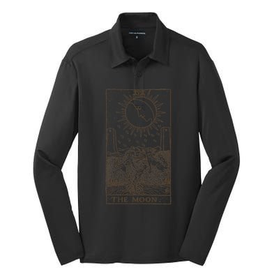 The Moon Tarot Silk Touch Performance Long Sleeve Polo