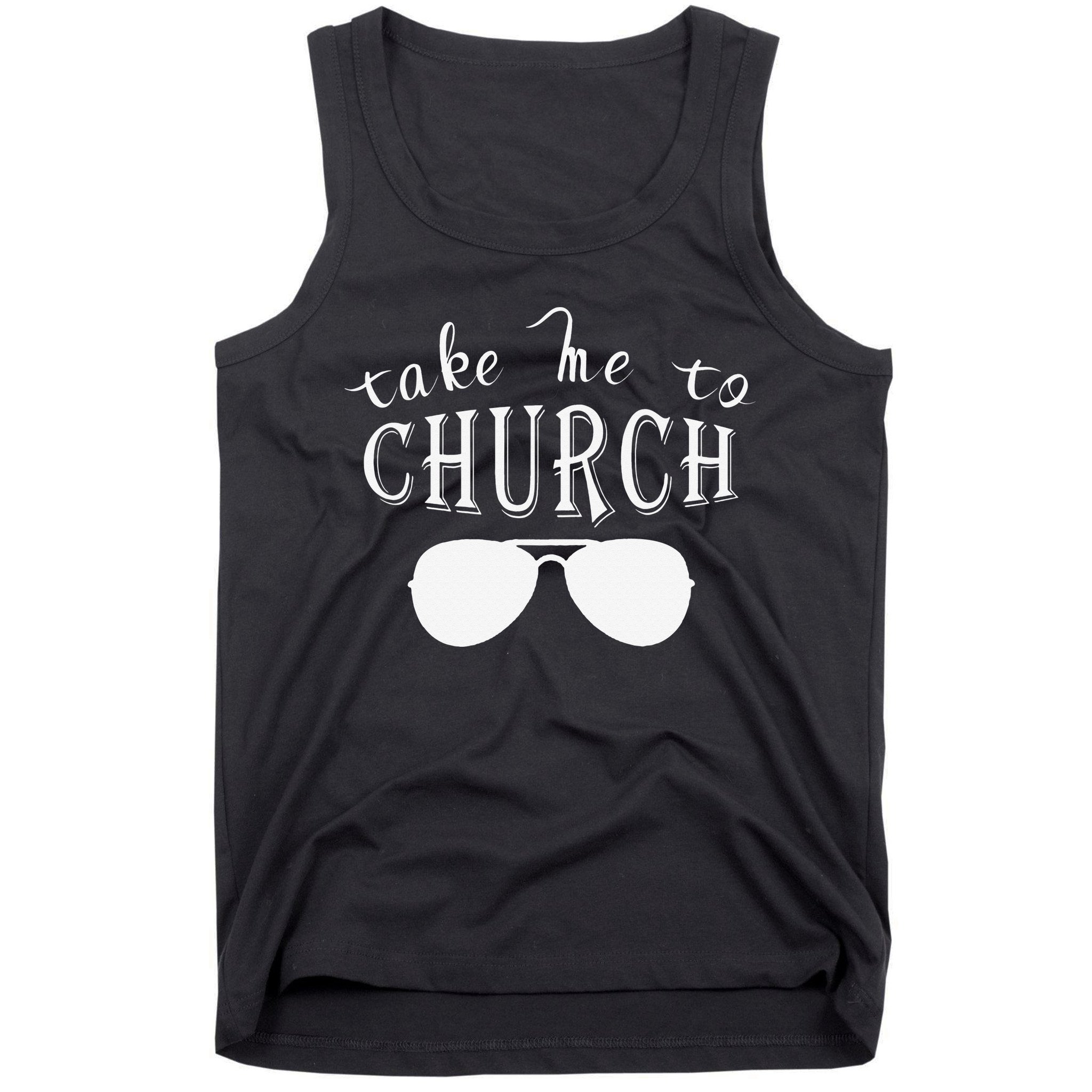 Take Me To The Church Christian Country Concert Tank Top
