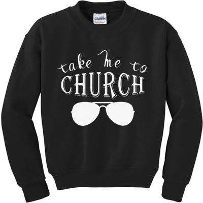 Take Me To The Church Christian Country Concert Kids Sweatshirt