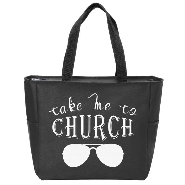 Take Me To The Church Christian Country Concert Zip Tote Bag