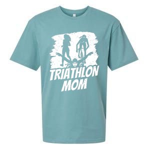 Triathlon Mom Triathlete Triathlons Sports Mother Mommy Mama Meaningful Gift Sueded Cloud Jersey T-Shirt