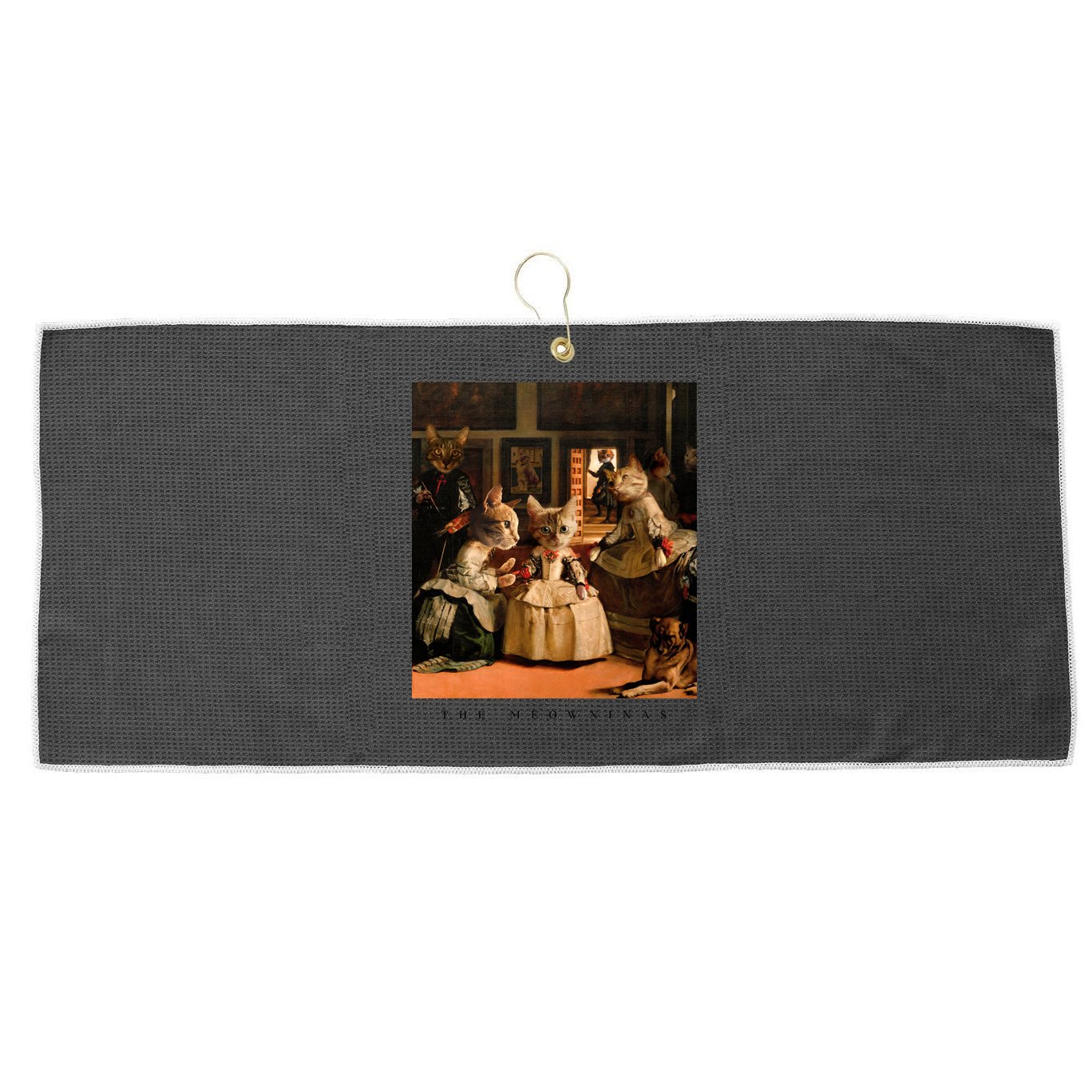 The Meowninas Large Microfiber Waffle Golf Towel