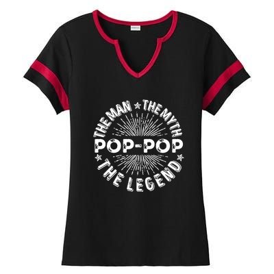 The Man The Myth The Legend For Pop Pop Ladies Halftime Notch Neck Tee