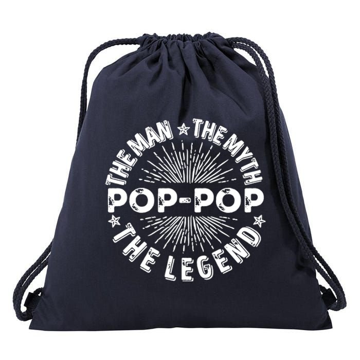 The Man The Myth The Legend For Pop Pop Drawstring Bag