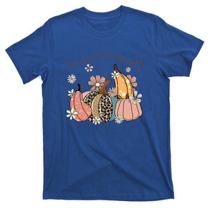 Take Me To The Pumpkin Patch Floral Leopard Pumpkin Autumn Gift T-Shirt