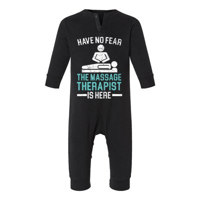 The Massage Therapist Is Here Spa Masseur Masseuse Infant Fleece One Piece