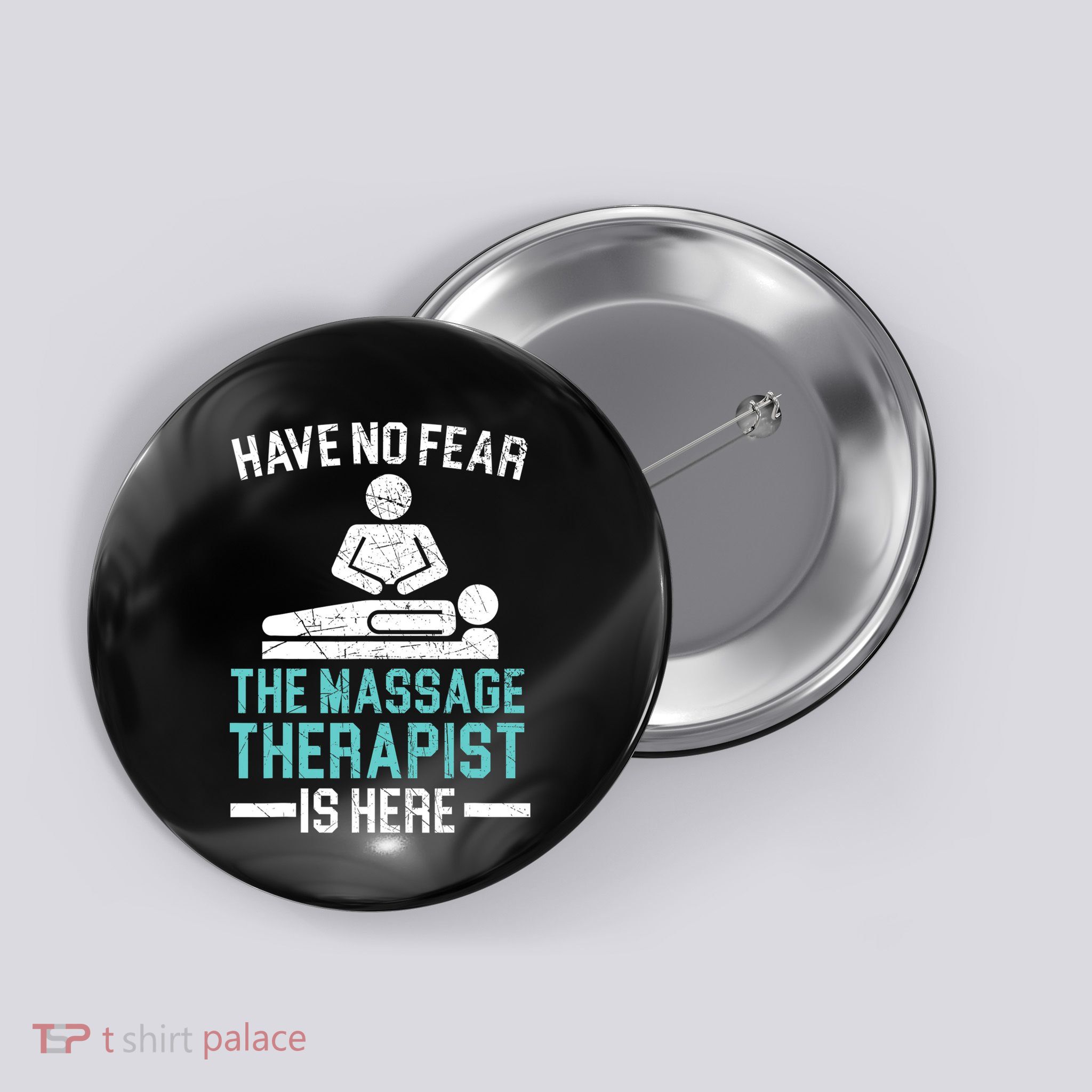 The Massage Therapist Is Here Spa Masseur Masseuse Button