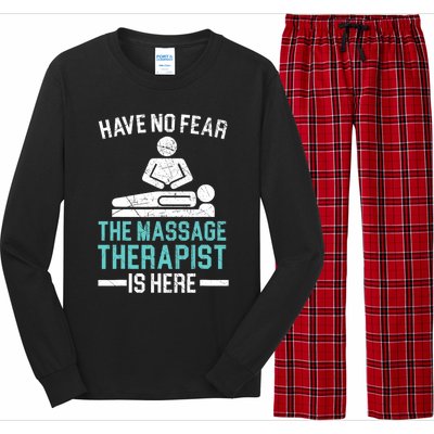 The Massage Therapist Is Here Spa Masseur Masseuse Long Sleeve Pajama Set