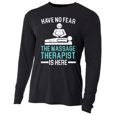 The Massage Therapist Is Here Spa Masseur Masseuse Cooling Performance Long Sleeve Crew