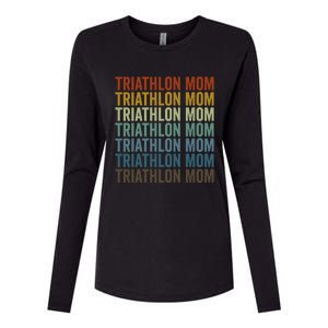 Triathlon Mom Triathletes Triathlon Mom Gift Womens Cotton Relaxed Long Sleeve T-Shirt