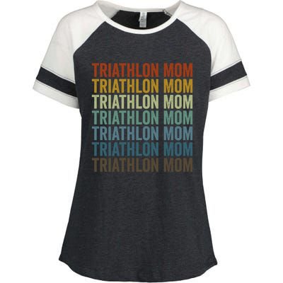 Triathlon Mom Triathletes Triathlon Mom Gift Enza Ladies Jersey Colorblock Tee