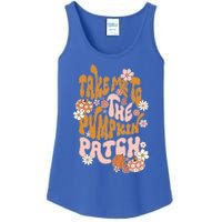 Take Me To The Pumpkin Patch Groovy Fall Retro Halloween Gift Ladies Essential Tank