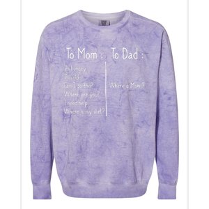 To Mom To Dad To Mom For Mother's Day Strong Mom Funny Colorblast Crewneck Sweatshirt