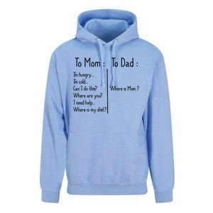 To Mom To Dad To Mom For Mother's Day Strong Mom Funny Unisex Surf Hoodie