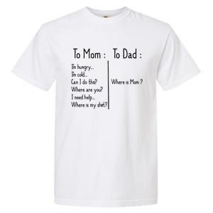 To Mom To Dad To Mom For Mother's Day Strong Mom Funny Garment-Dyed Heavyweight T-Shirt