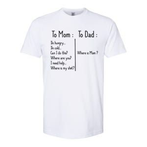 To Mom To Dad To Mom For Mother's Day Strong Mom Funny Softstyle CVC T-Shirt