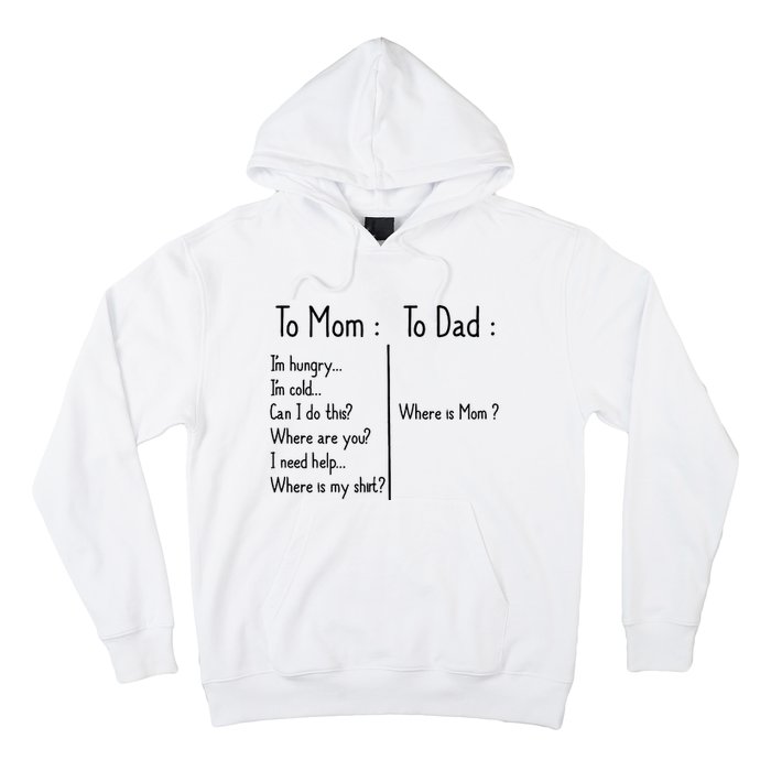 To Mom To Dad To Mom For Mother's Day Strong Mom Funny Hoodie