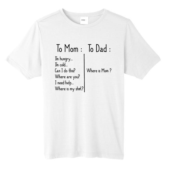 To Mom To Dad To Mom For Mother's Day Strong Mom Funny Tall Fusion ChromaSoft Performance T-Shirt