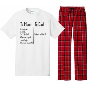 To Mom To Dad To Mom For Mother's Day Strong Mom Funny Pajama Set