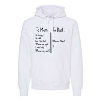 To Mom To Dad To Mom For Mother's Day Strong Mom Funny Premium Hoodie