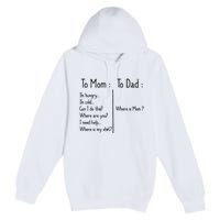 To Mom To Dad To Mom For Mother's Day Strong Mom Funny Premium Pullover Hoodie