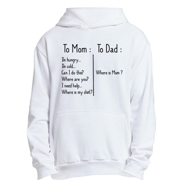 To Mom To Dad To Mom For Mother's Day Strong Mom Funny Urban Pullover Hoodie