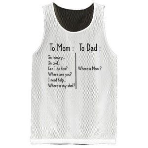 To Mom To Dad To Mom For Mother's Day Strong Mom Funny Mesh Reversible Basketball Jersey Tank