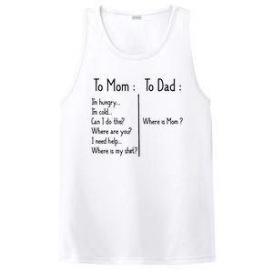 To Mom To Dad To Mom For Mother's Day Strong Mom Funny PosiCharge Competitor Tank