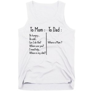 To Mom To Dad To Mom For Mother's Day Strong Mom Funny Tank Top