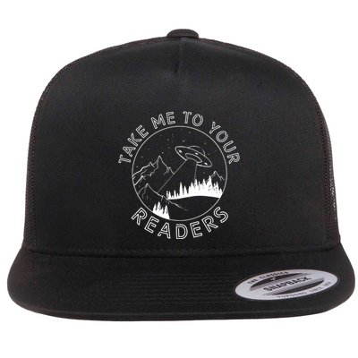 Take Me To Your Readers Alien Funny Reading Librarian Flatbill Hat
