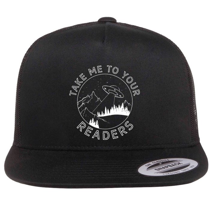 Take Me To Your Readers Alien Funny Reading Librarian Flatbill Hat