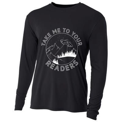 Take Me To Your Readers Alien Funny Reading Librarian Cooling Performance Long Sleeve Crew