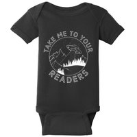 Take Me To Your Readers Alien Funny Reading Librarian Baby Bodysuit
