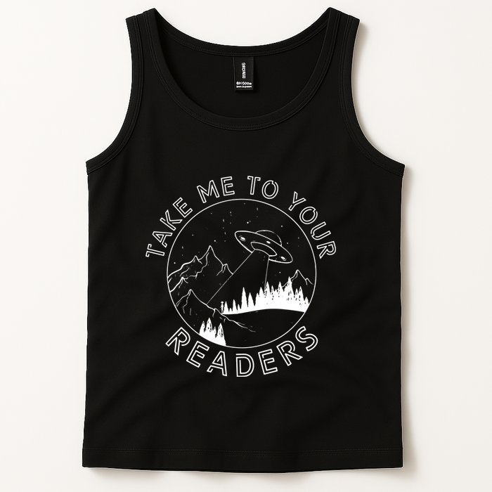 Take Me To Your Readers Alien Funny Reading Librarian Tank Top