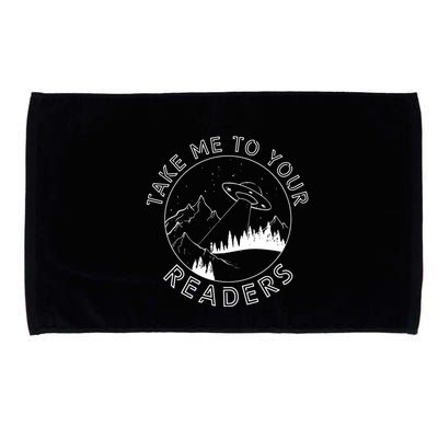 Take Me To Your Readers Alien Funny Reading Librarian Microfiber Hand Towel