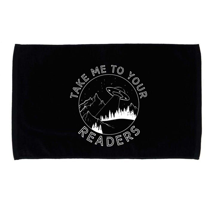 Take Me To Your Readers Alien Funny Reading Librarian Microfiber Hand Towel